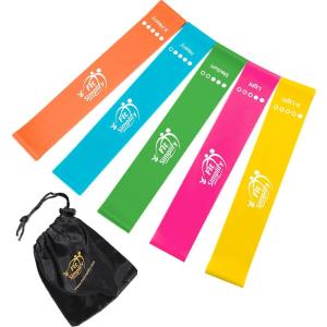 image:imageFit Simplify 10 Inch Resistance Loop Exercise Bands Set of 5 Assorted Colors
