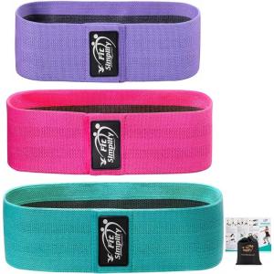 image:imageFit Simplify Non Slip Fabric Resistance Hip Bands Set of 3